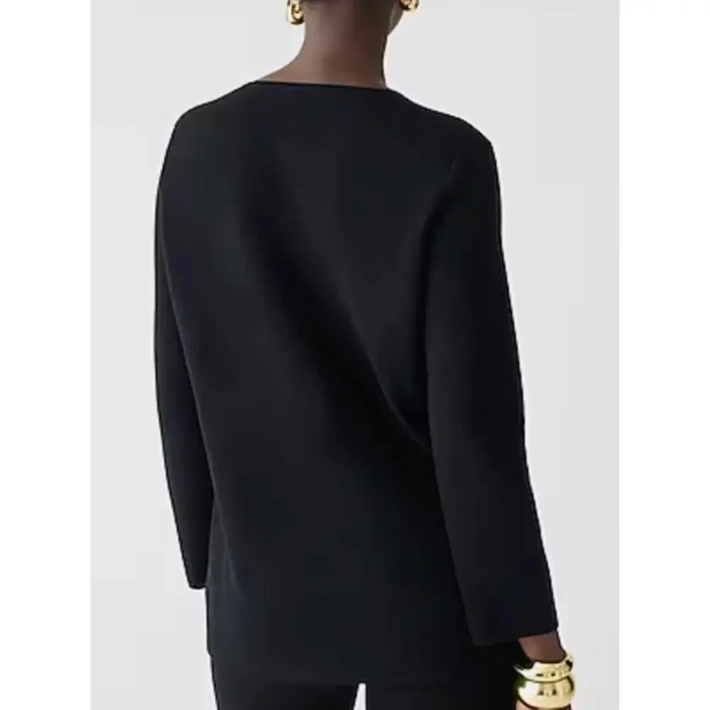 J.Crew Giselle Sweater-Blazer in Black Size Large